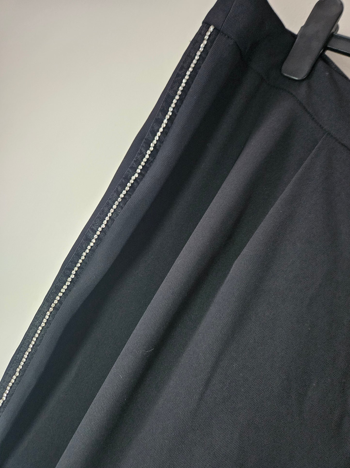 Tu Black Diamonte Side-Stripe Trousers – Size 22
