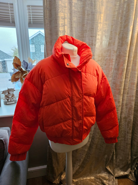ASOS Orange Puffer Coat – Size 16